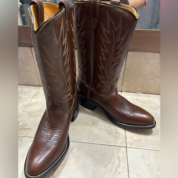 Like NEW Women's Western Cowboy Leather ACME boots - sz 6 - Picture 9 of 10